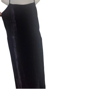 Vintage 90s Rachel Green Express Purple Velvet Slip‎ Dress Spaghetti Straps Midi